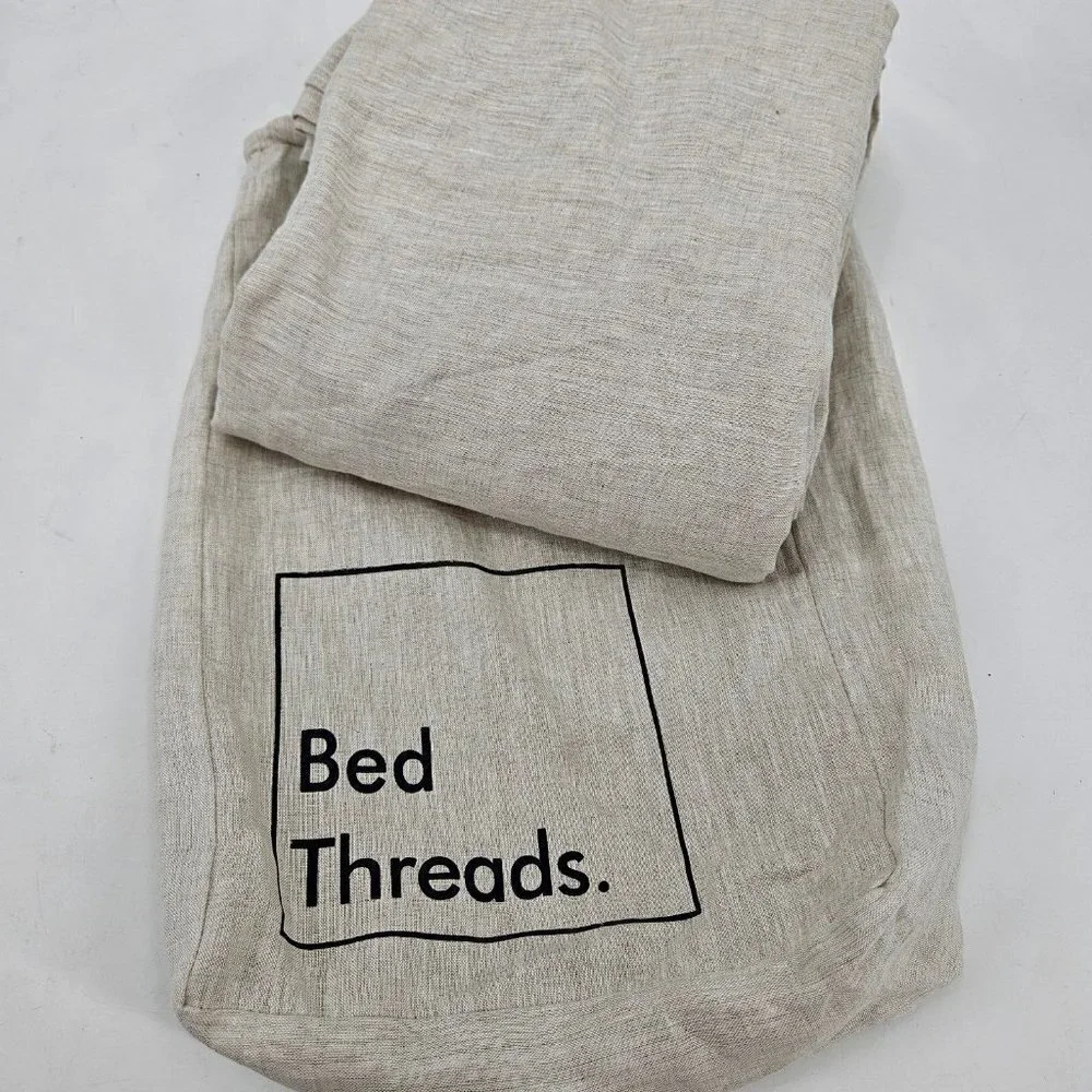 New Bed Threads Oatmeal French Flax Linen DUVET COVER Twin/Twin XL Tan